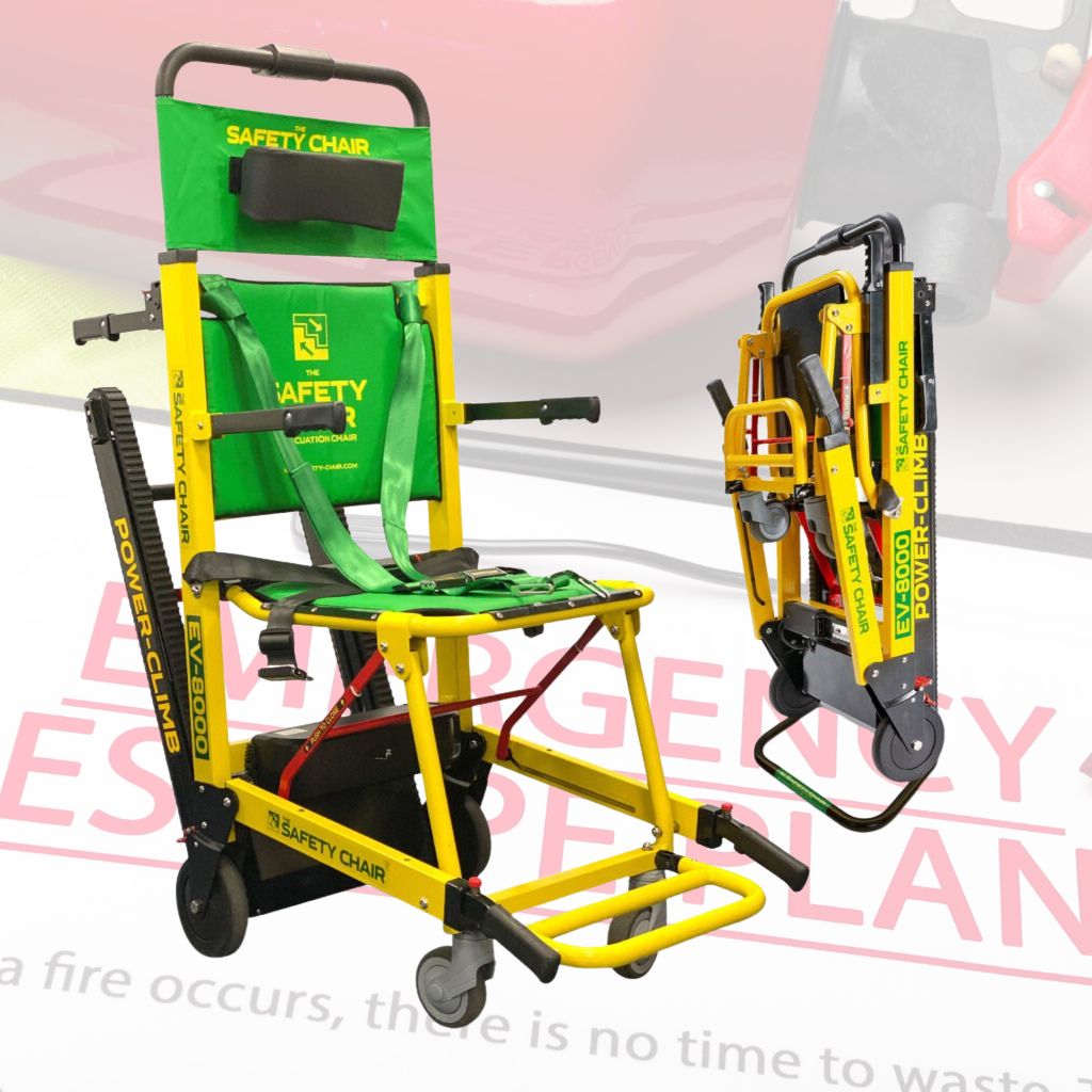 Safety and Health Hub stocks a wide selection of evacuation chairs (evac chairs) ideal for UK workplaces, public buildings, care homes, schools, hotels, and multi-storey offices.