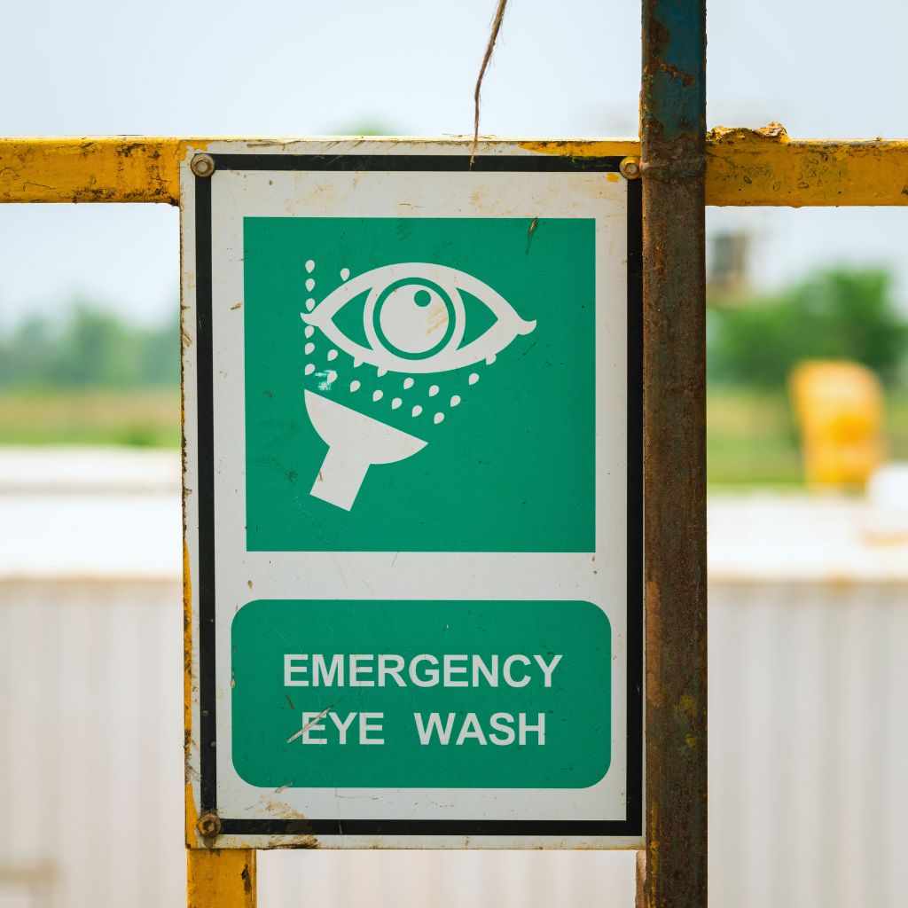 Shop sterile eyewash pods, bottles & stations for UK workplaces. HSE-compliant eye irrigation for factories, workshops & labs.