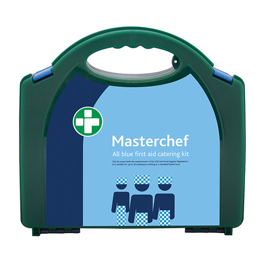Masterchef 50 Person All Blue Catering First Aid Kit in Aura Box
