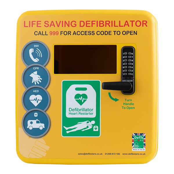 Click Medical Defibrillator Polycarbonate Cabinet with Lock Heater and Light