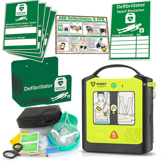 Vivest Power Beat Semi Automatic Defibrillator Indoor Package