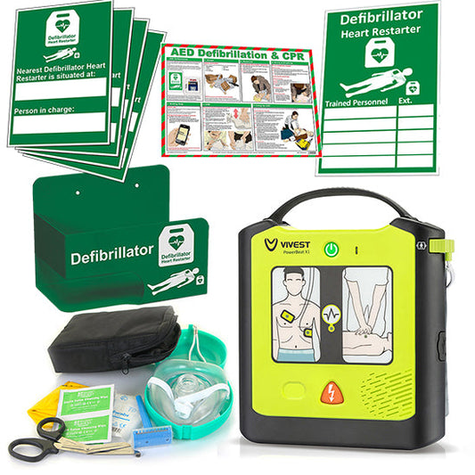 Vivest Power Beat Semi Automatic Defibrillator Indoor Package