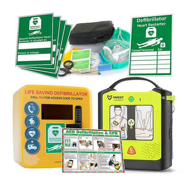 Vivest Power Beat Semi Automatic Defibrillator Outdoor Cabinet Package