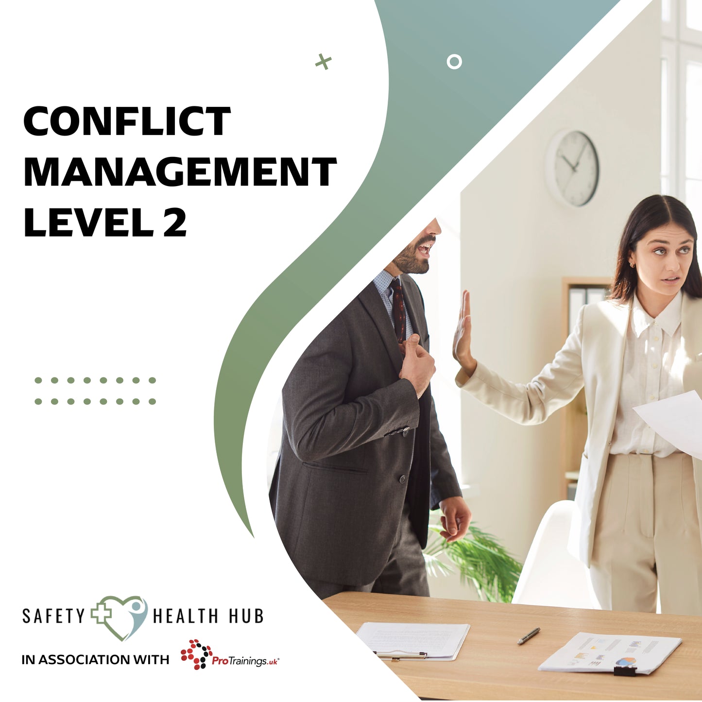 The Conflict Management Level 2 teaches practical skills and techniques for managing and resolving conflict calmly and professionally. 