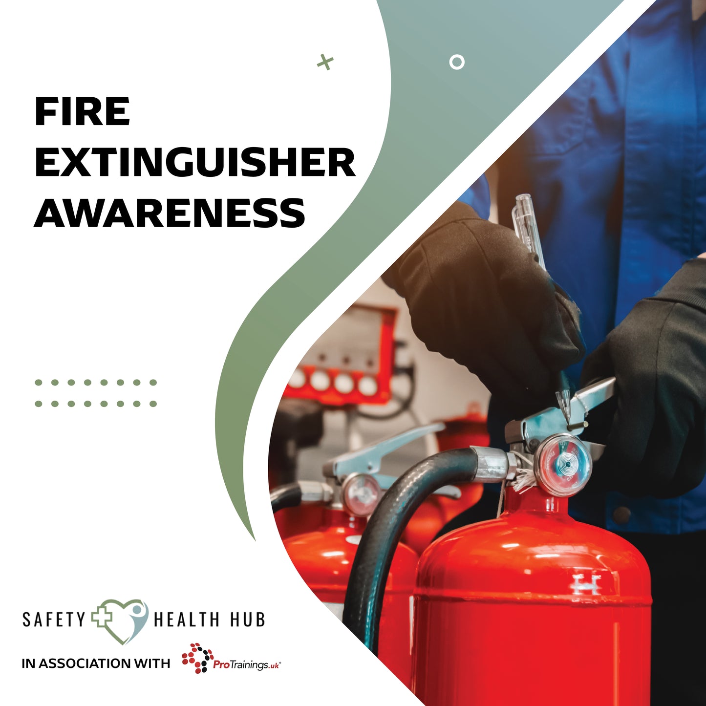 The Fire Extinguisher Awareness Course ensures employees know how to use a fire extinguisher safely and effectively