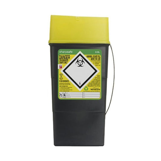 The SHARP SAFE SHARPS BIN 0.6ltr offers a practical and secure solution for the safe disposal of clinical sharps waste. Designed with user safety and compliance in mind, this sharps bin is suitable for a wide range of healthcare environments, including hospitals, clinics, dental practices, and veterinary surgeries.